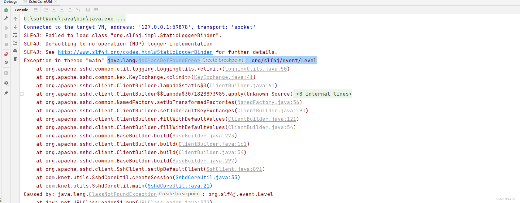 java.lang.NoClassDefFoundError