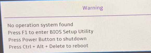 联想电脑开机出现no operation system found错误提示