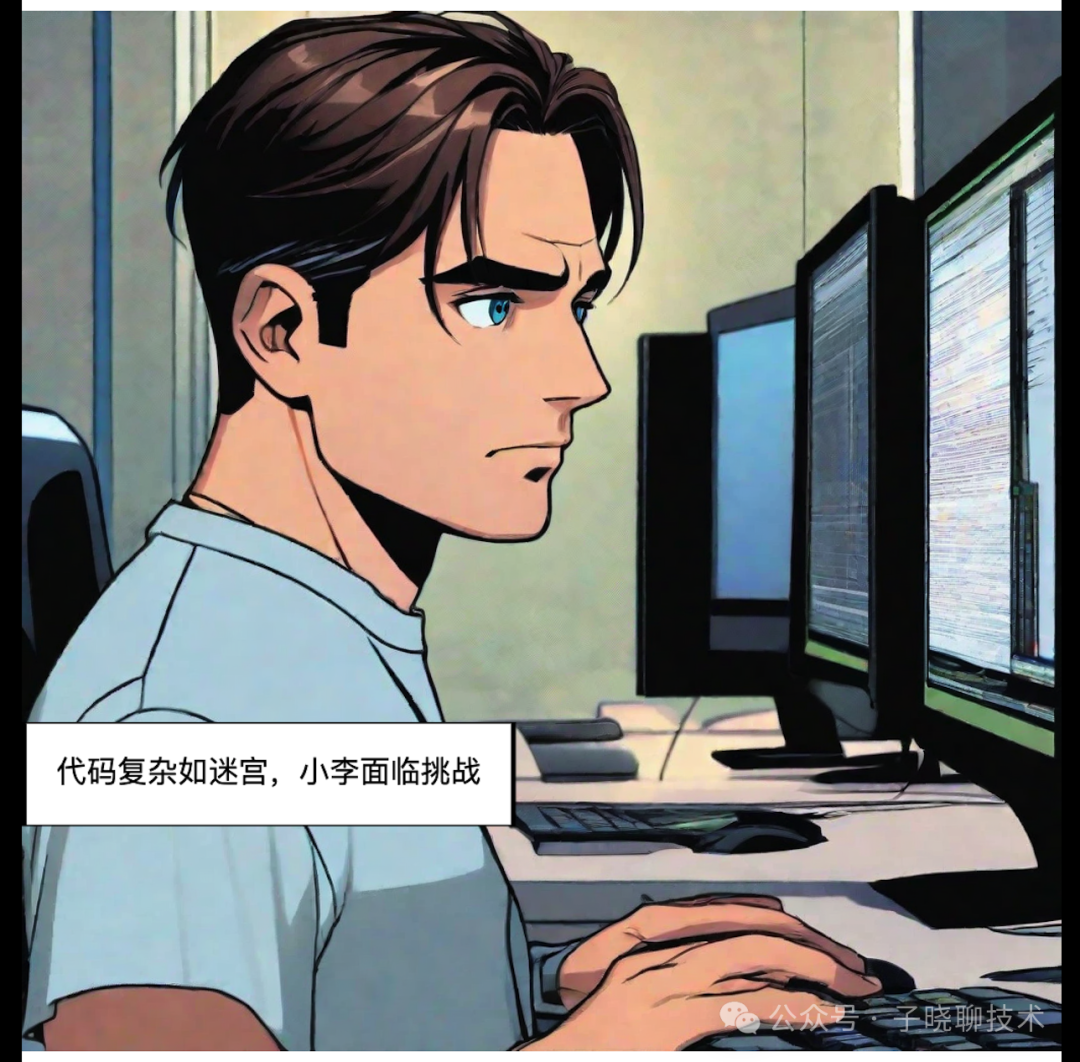【AI+漫画】程序员小李解决疑难杂症BUG的日常