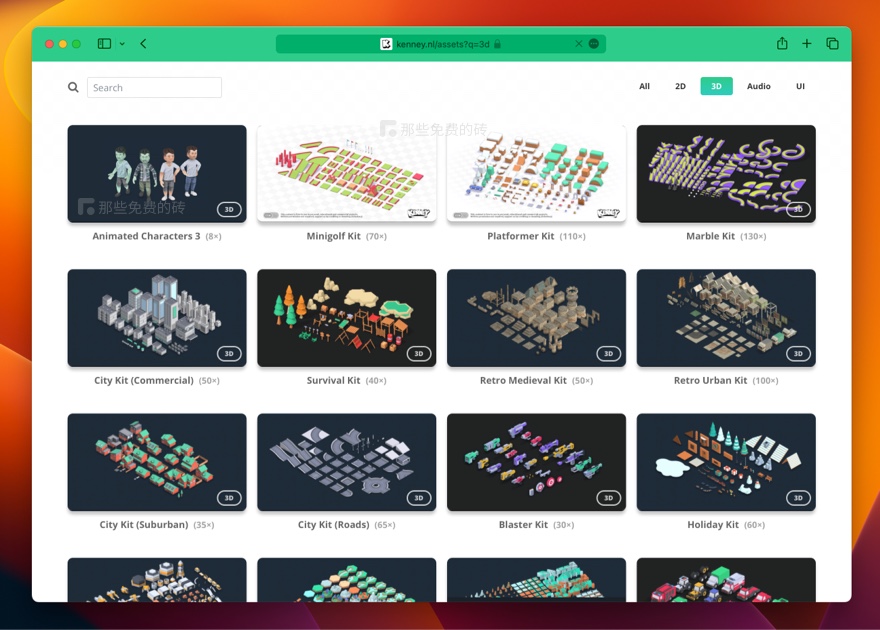 kenney assets 3D 素材