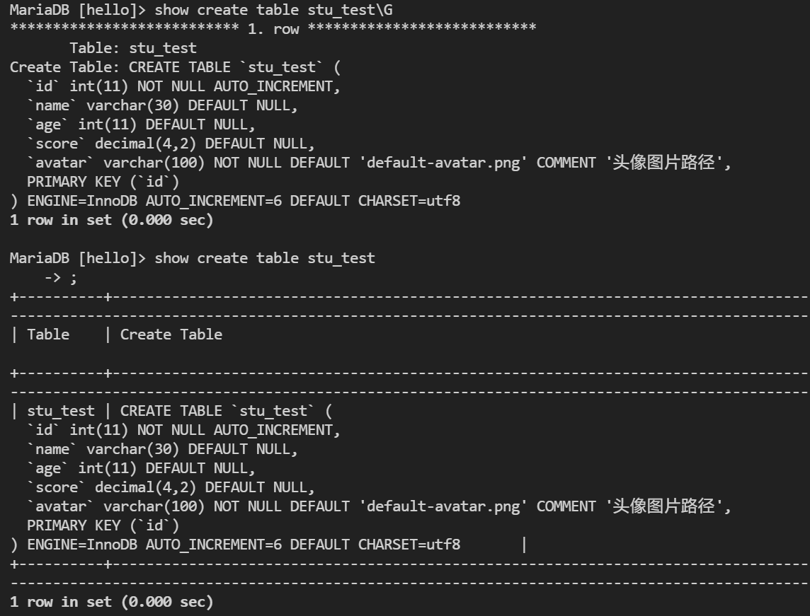 【Mysql】基础命令操作