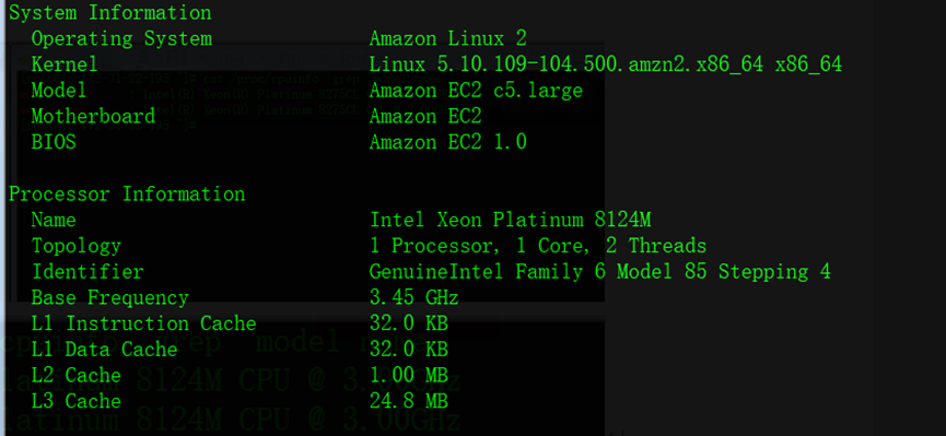 System Monitoring Information