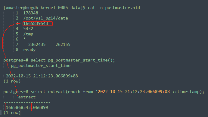 Postmaster pid где находится linux