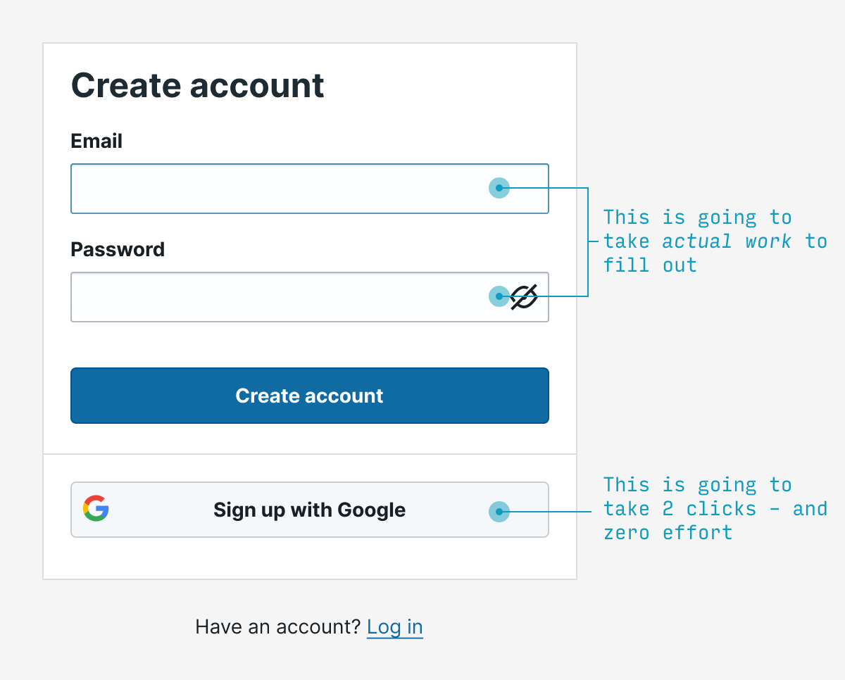 Single sign-on UX pattern