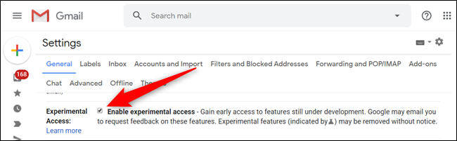 Head to Settings > General and scroll down until you see "Experimental Access." Click on the checkbox to enable experimental features when they become available.