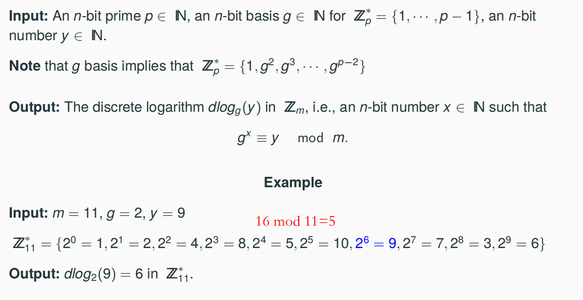 Discrete Logarithm