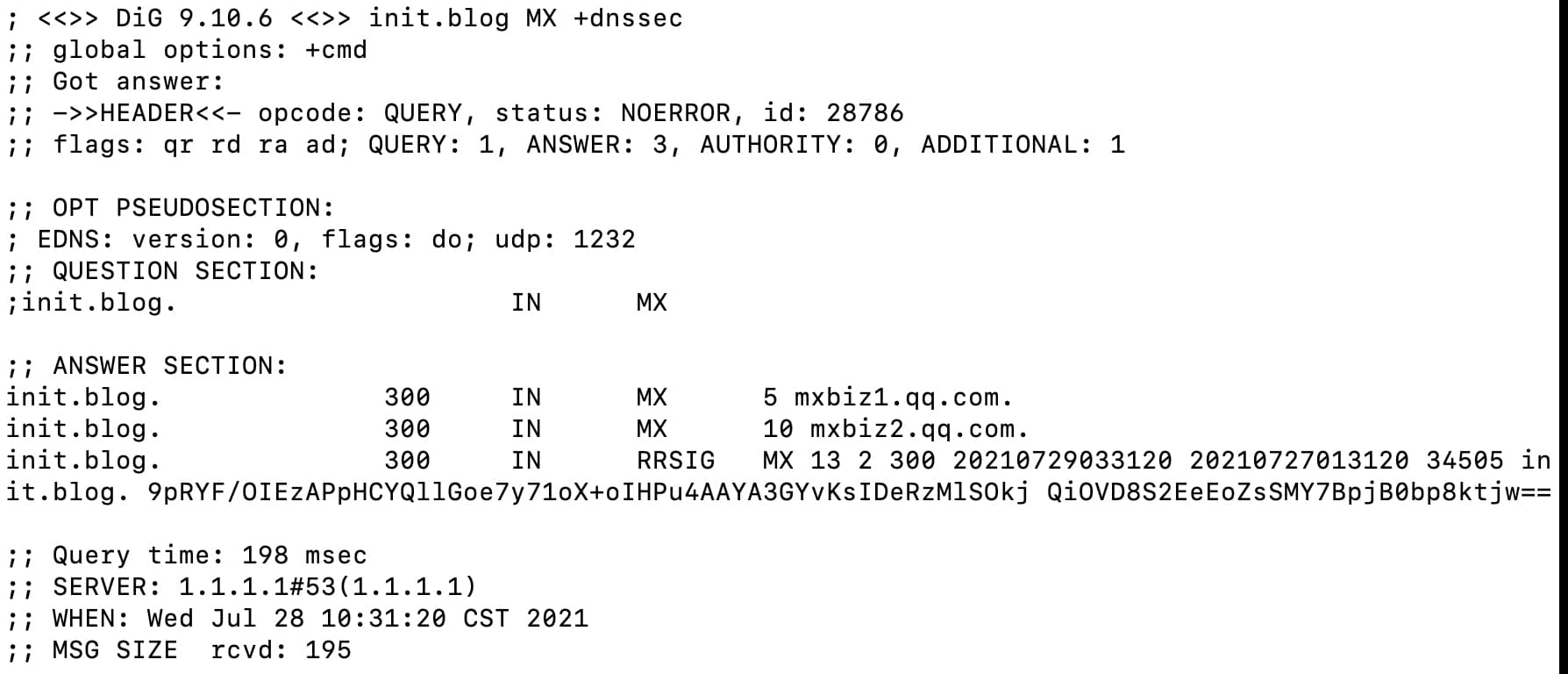 DNSSEC RRSIG