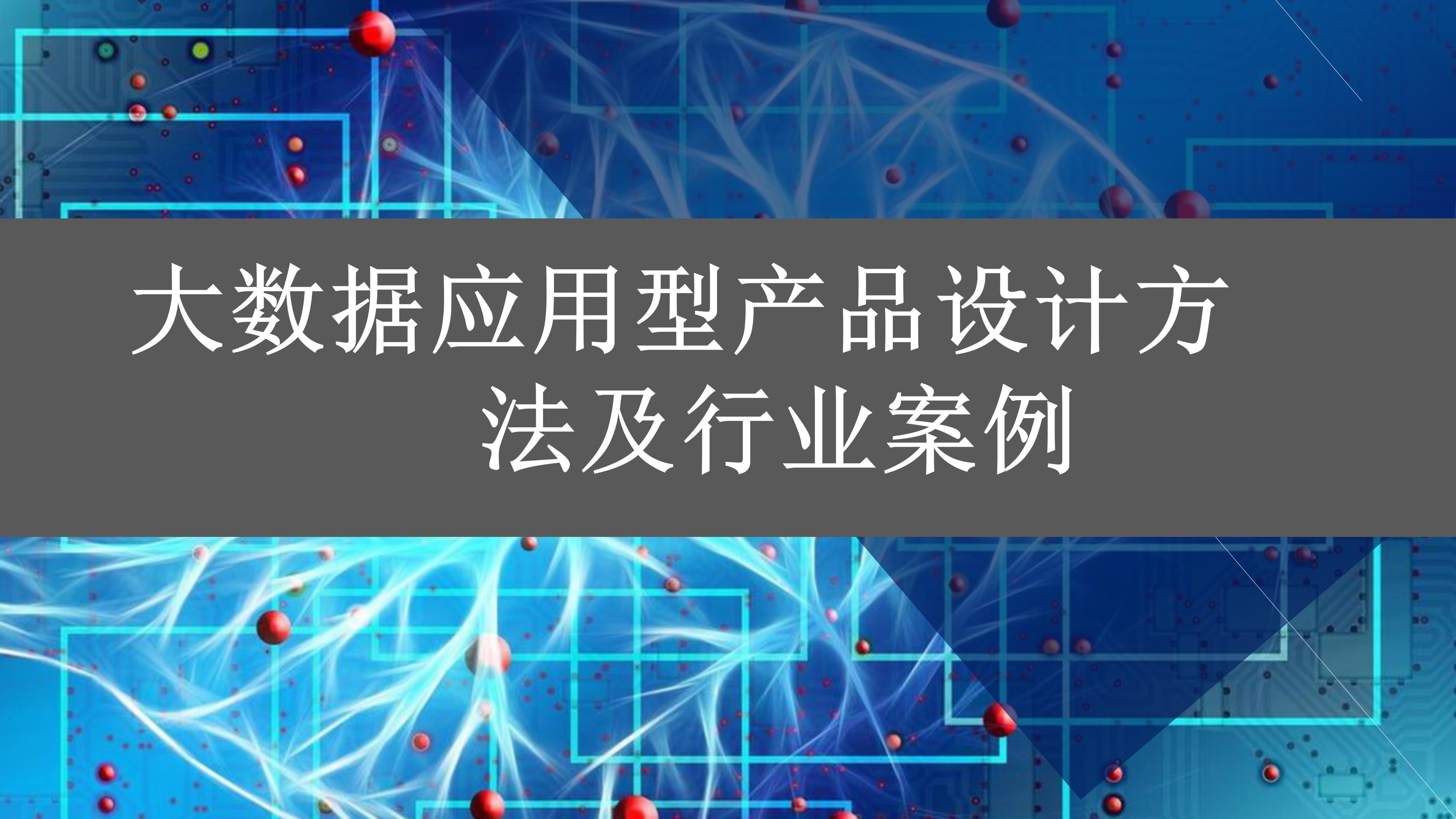 大数据应用型产品设计方法及行业案例介绍（110页PPT） 精品方案 第1张