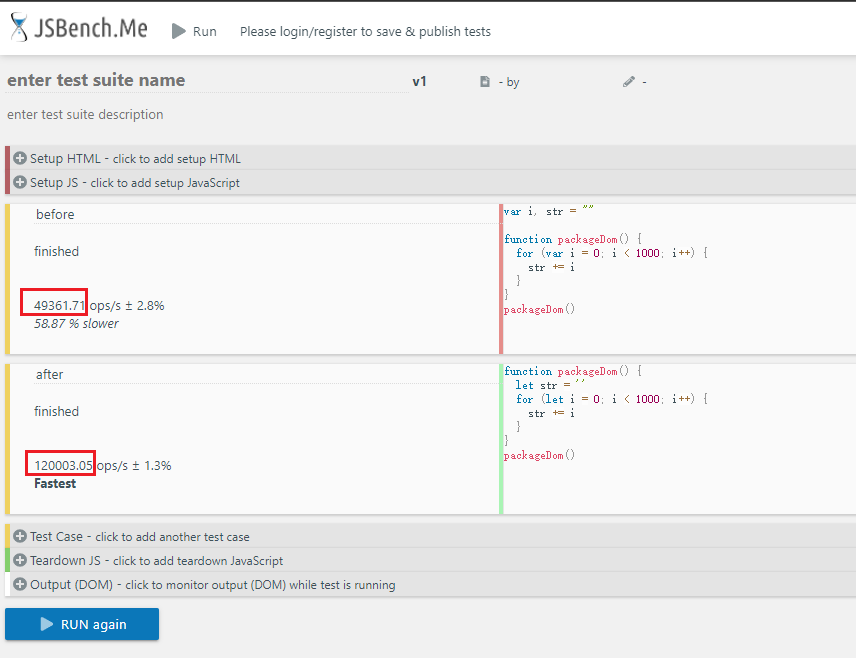 jsBench测试结果