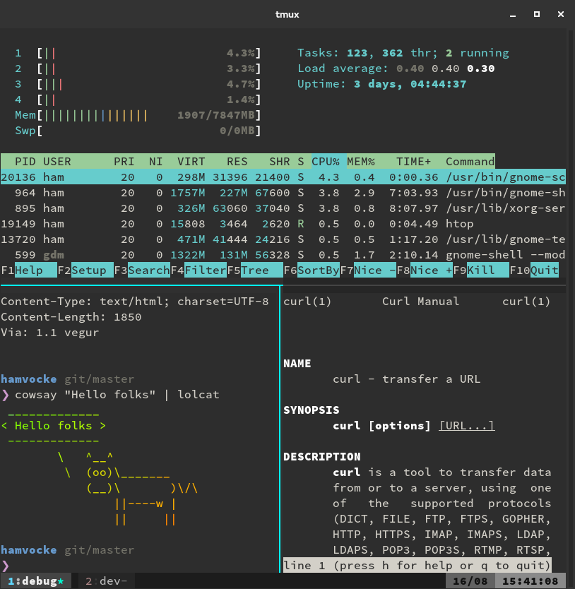 Tmux の魔法のトリック