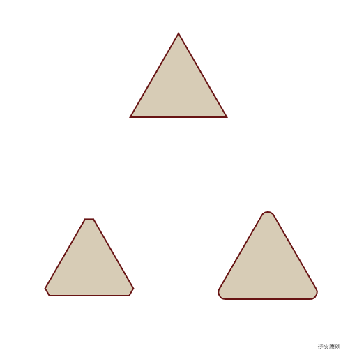 【Canvas技法】绘制正三角形、切角正三角形、圆角正三角形