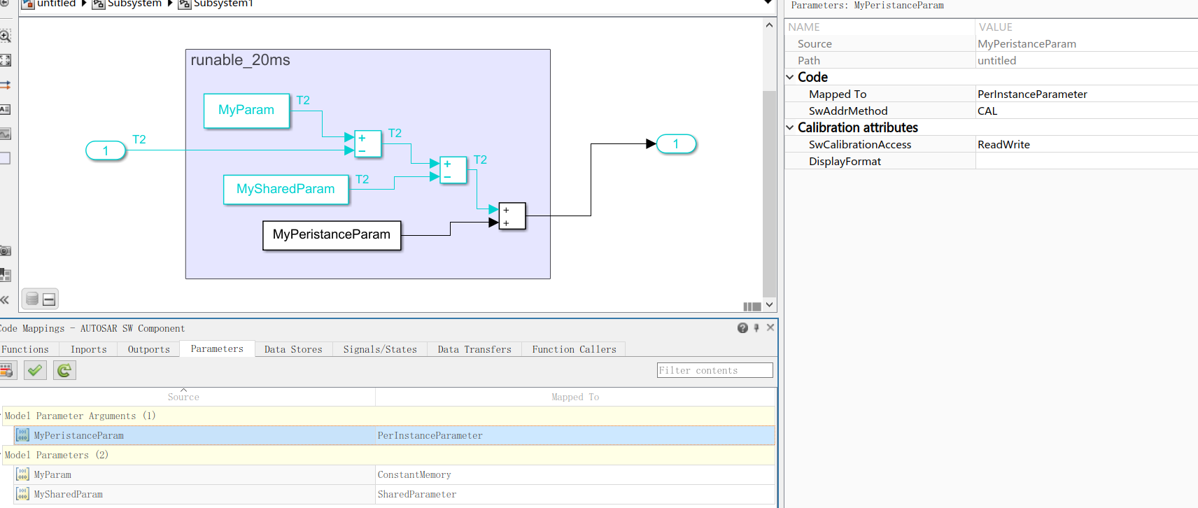 Autosar SWC在Simulink中Parameter的使用_calprm.tlcCSDN博客
