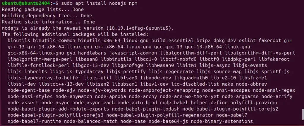 默认 Nodejs 和 NPM 安装