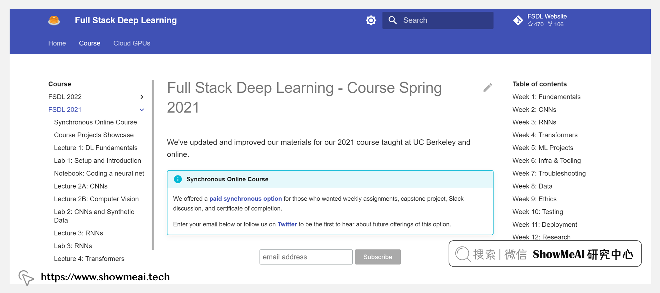 FSDL; Full Stack Deep Learning; 全栈深度学习训练营