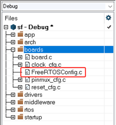 图 3.9 sf 工程添加 FreeRTOSConfig.c 文件
