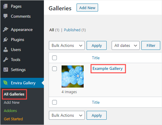 Editing a gallery you've already created in Envira Gallery Editing a gallery you've already created in Envira Gallery