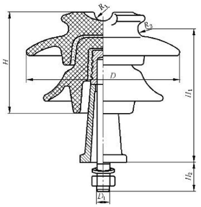 1 结构型式绝缘子的结构型式分为胶装式和螺纹连接式两种,见图1～图7.