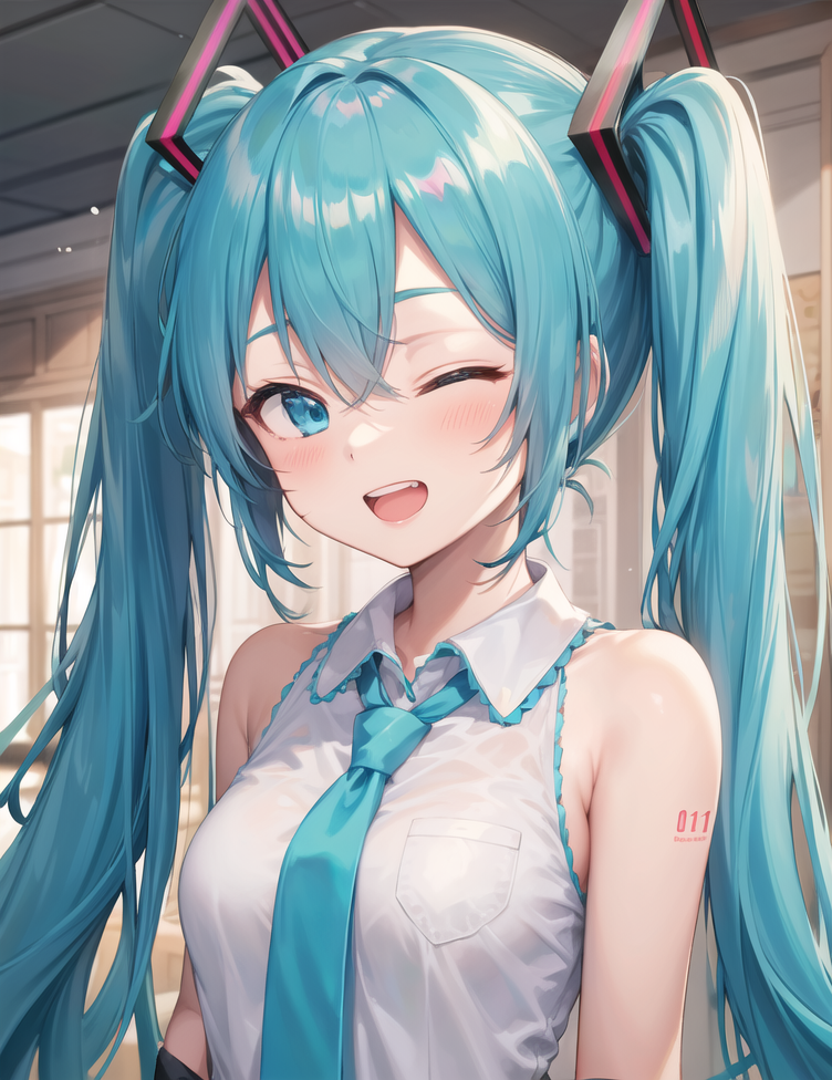 00022-1769428138-masterpiece, best quality, hatsune miku, 1girl, white shirt, blue necktie, bare shoulders, very detailed background, hands on ow