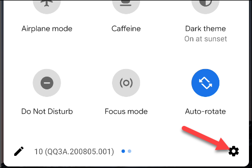 Tap the Gear icon to open "Settings."