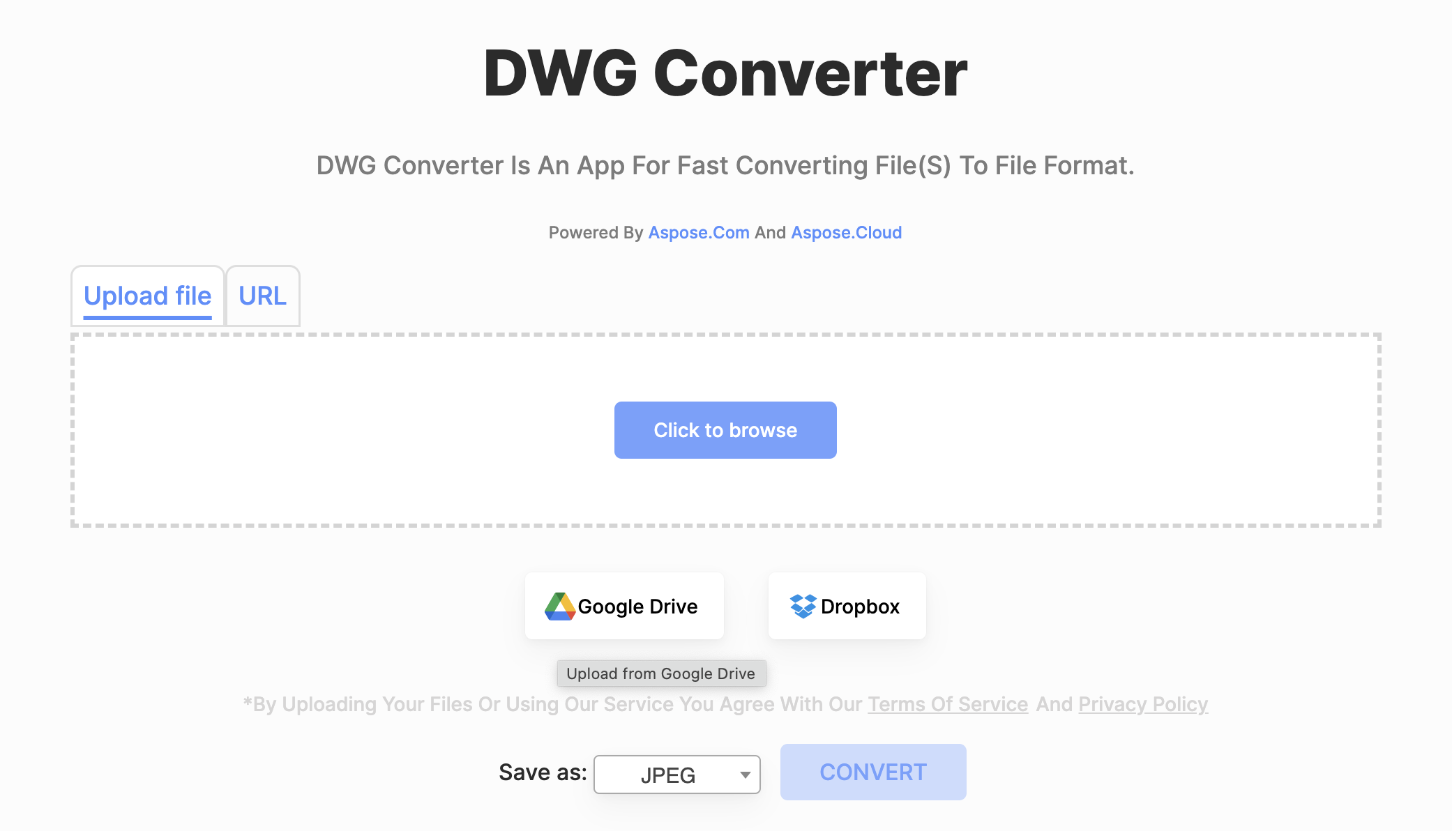 在线 dwg 到 jpg 转换器