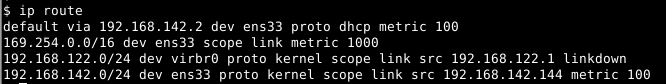 List Routing Table