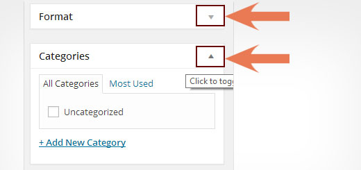 Toggle to minimize meta boxes in WordPress post edit screen Toggle to minimize meta boxes in WordPress post edit screen