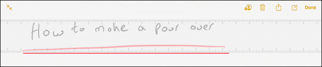 Ruler in Notes app