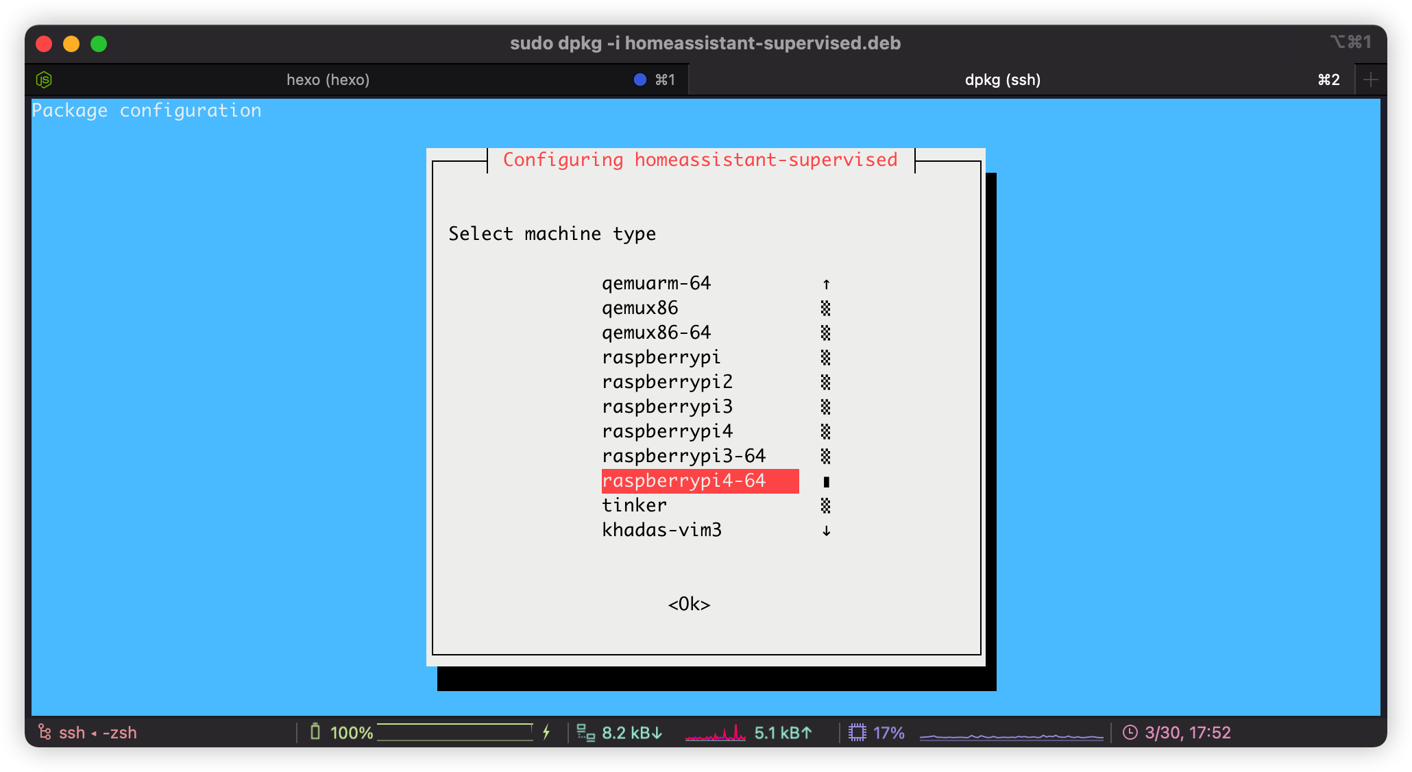 Choose Raspberry Pi 4B-64