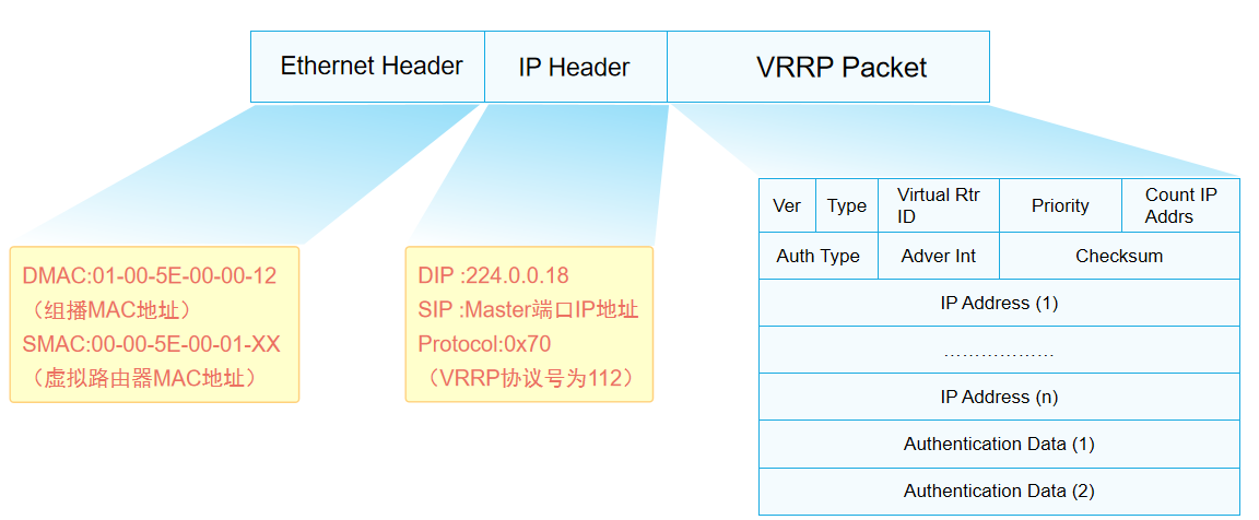 VRRP报文格式