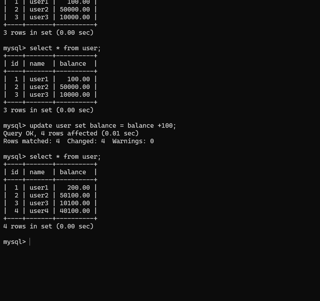 mysql事务的隔离级别学习