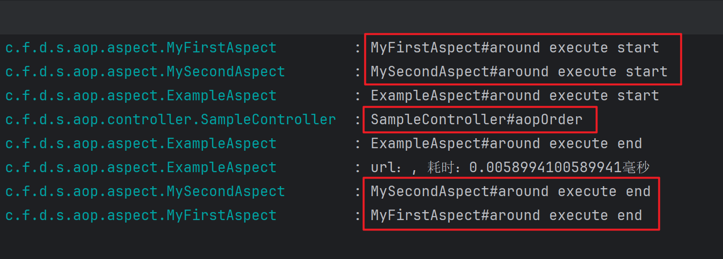 Spring Boot Aop 执行顺序