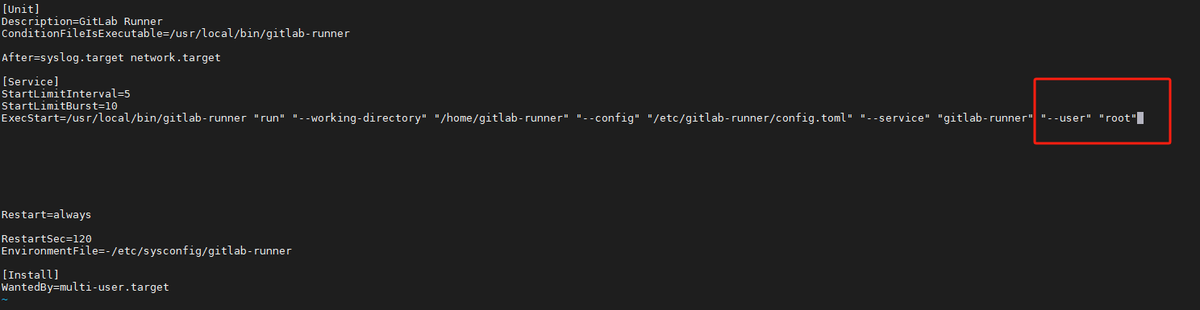 Gitlab----Shell类型的gitlab-runer设置以root权限执行