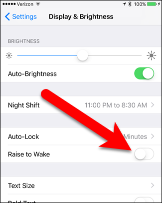 ios raise_如何在iOS 10中关闭“ Raise to Wake”