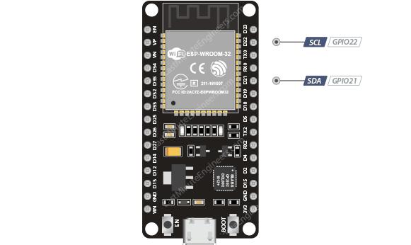 ESP32 I2C 引脚