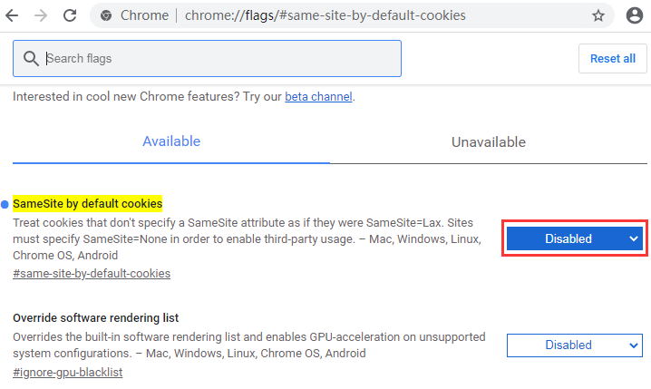 谷歌浏览器Chrome 80版本默认SameSite导致跨域请求Cookie丢失