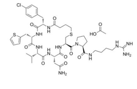 短效肽激动剂：1647120-04-4，c(Bua-Cpa-Thi-Val-Asn-Cys)-Pro-d-Arg-NEt2 acetate