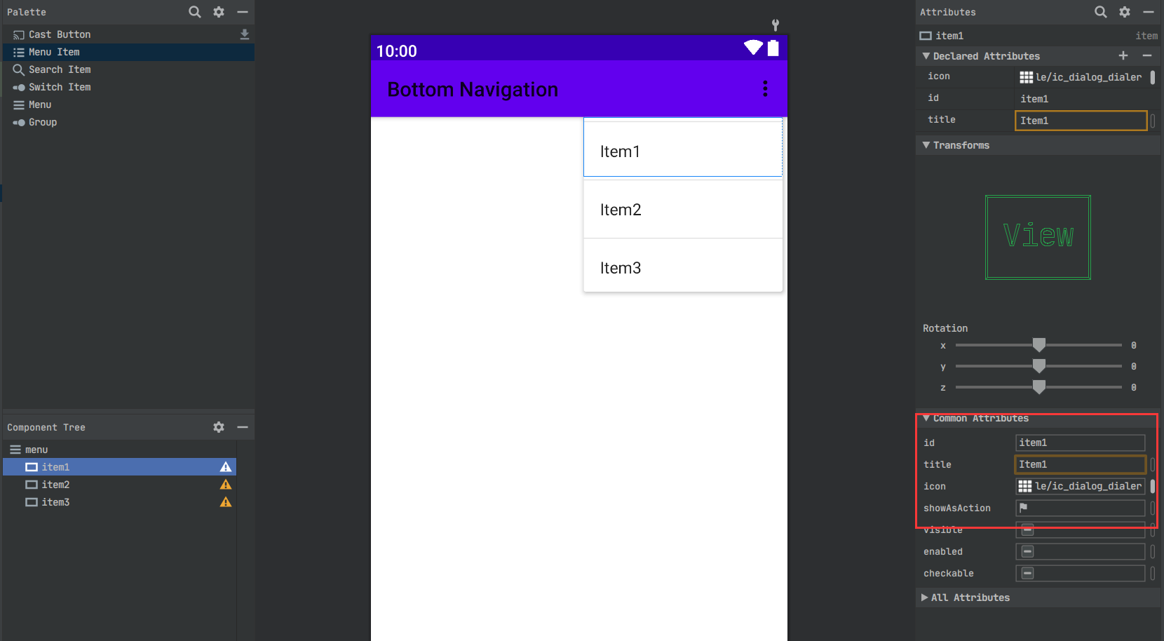 android底部导航栏页面切换