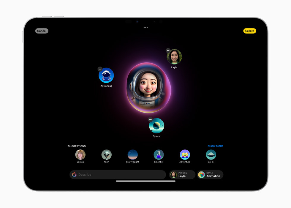iPad Pro 展示全新「Image Playground」app。jpg