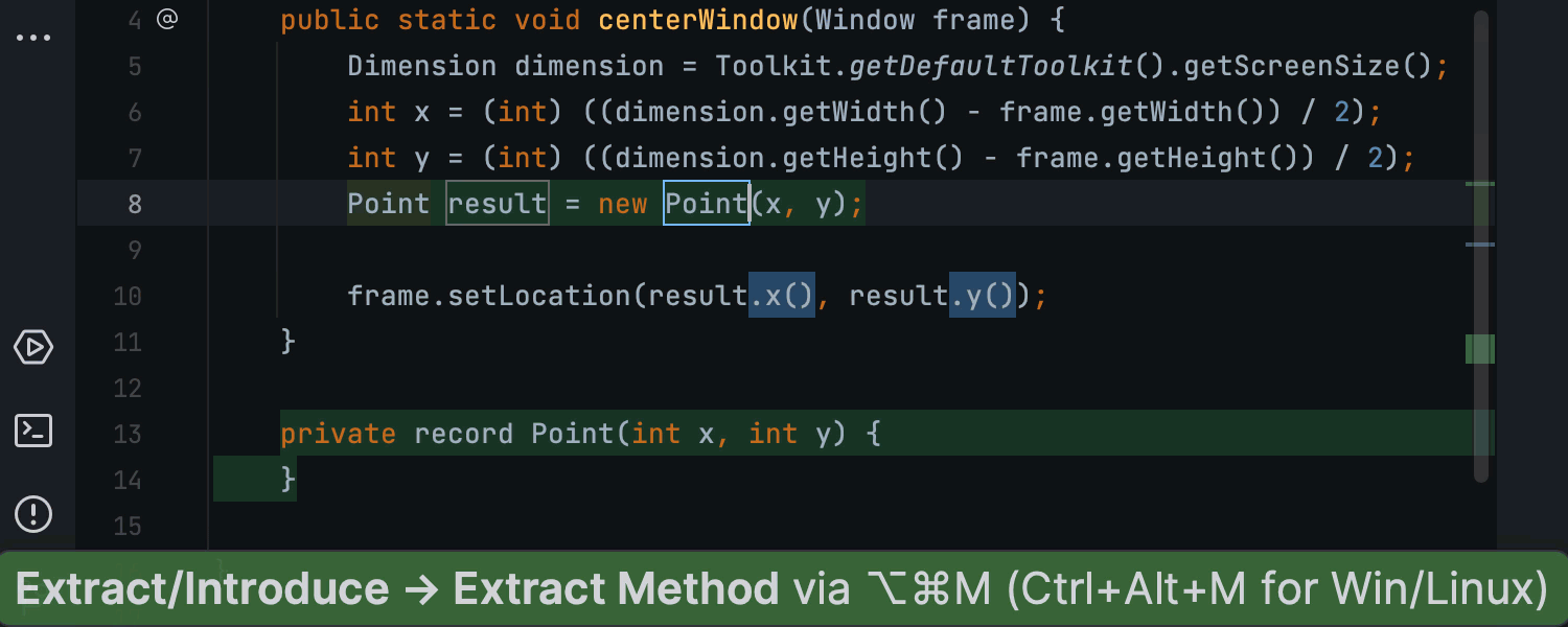 Extract Method リファクタリングの改善