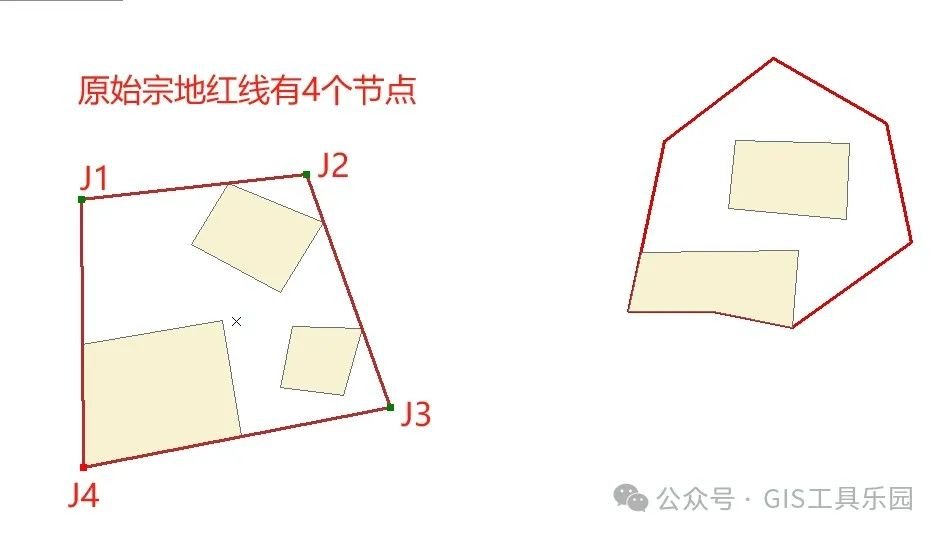 FME教程：以根据自然幢给宗地红线在<span style='color:red;'>相交</span>处添加节点<span style='color:red;'>为</span><span style='color:red;'>例</span>，介绍<span style='color:red;'>图</span>斑在公共边<span style='color:red;'>相交</span>处<span style='color:red;'>加</span>节点<span style='color:red;'>的</span><span style='color:red;'>实现</span><span style='color:red;'>方法</span>，宗地红线批量<span style='color:red;'>加</span>节点，<span style='color:red;'>图</span>斑自动<span style='color:red;'>加</span>界址点