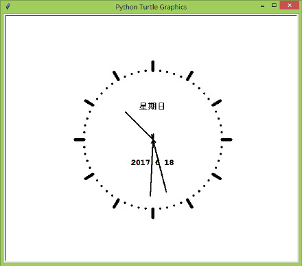 python编程-17：turtle绘制时钟程序