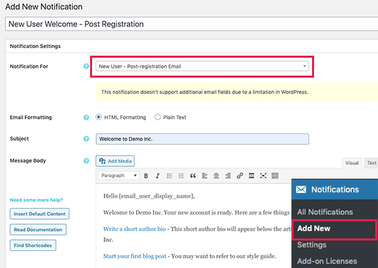 Creating new user welcome email in WordPress Creating new user welcome email in WordPress