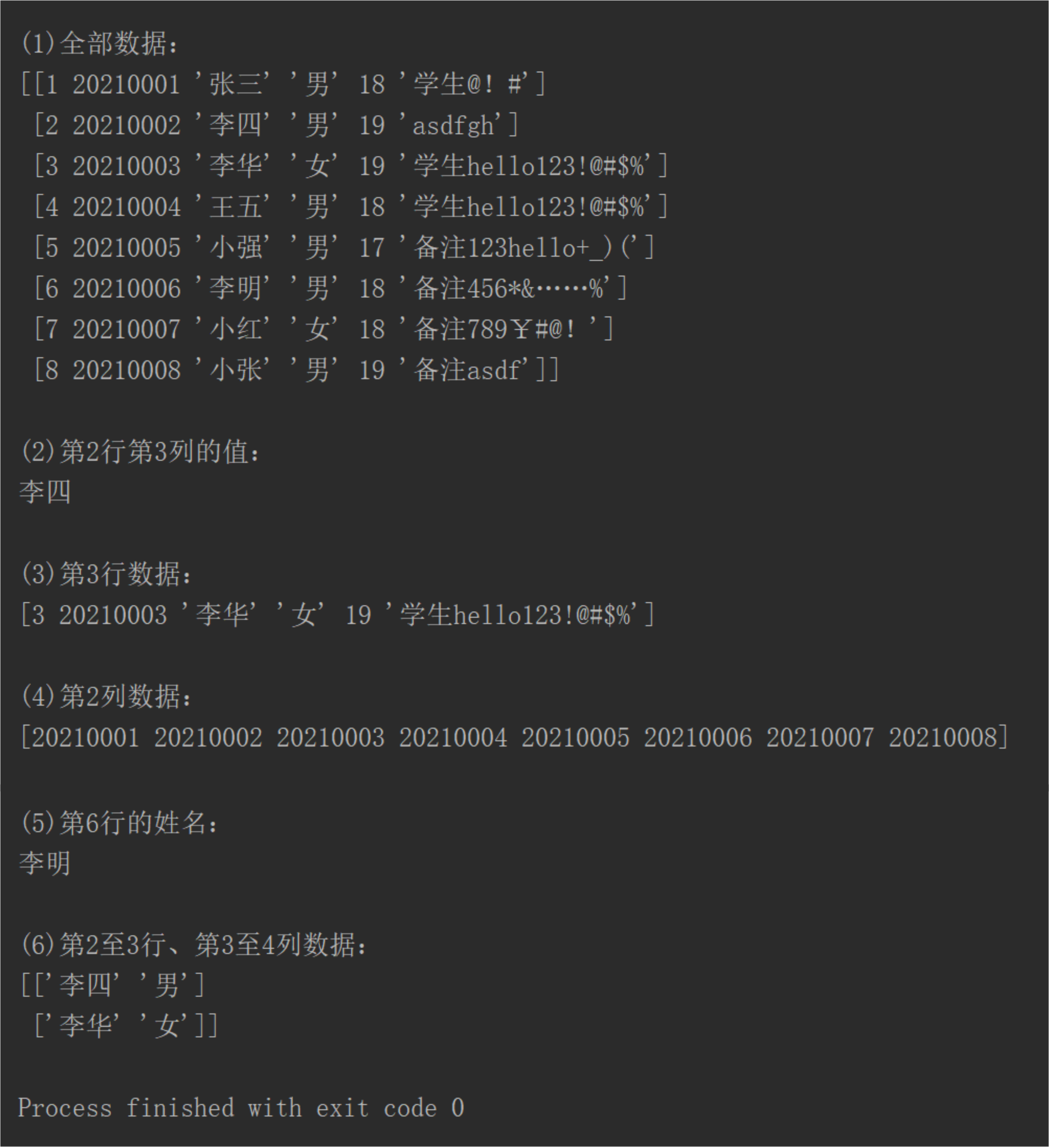 用python的pandas读取excel文件中的数据