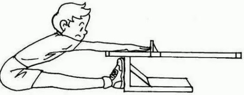 坐位体前屈,图源:百度经验