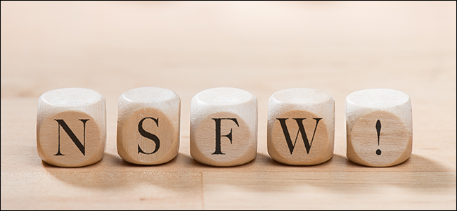 NSFW spelled out with scrabble letters