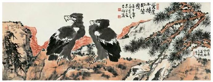 读李苦禅画鹰--何当击凡鸟