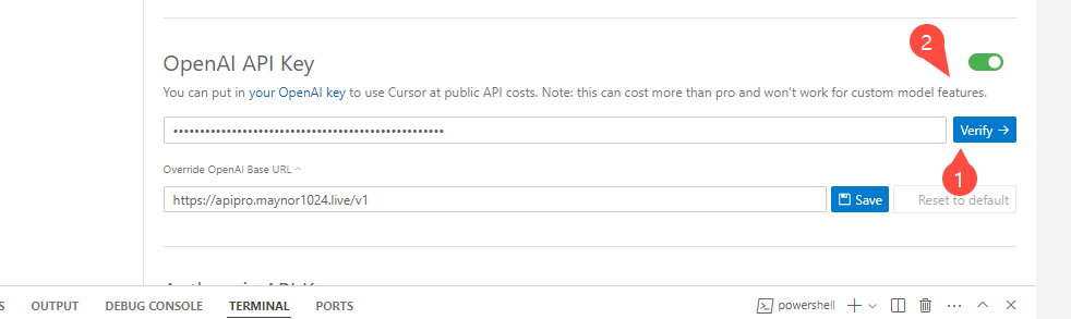 Cursor API配置验证