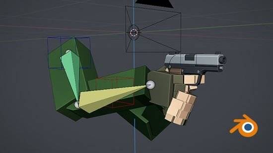 Blender从头开始装配和动画制作低多边形风格的FPS手臂 Blender教程-第1张