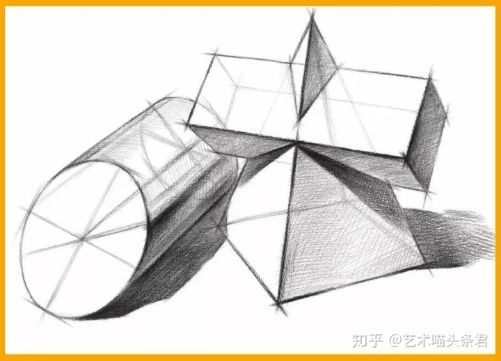 三角形画不会画入门几何体画法的看过来