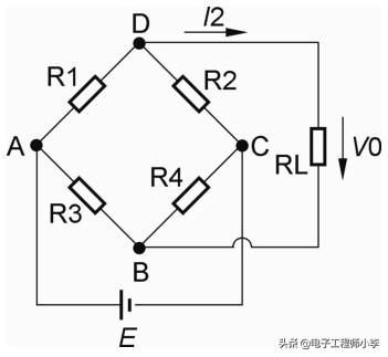 2 應變片全橋測量電路模型